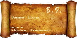 Bammer Ilona névjegykártya